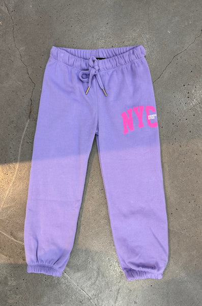 Flowers by Zoe -NYC Kindness Is Free Sweatpants- Purple