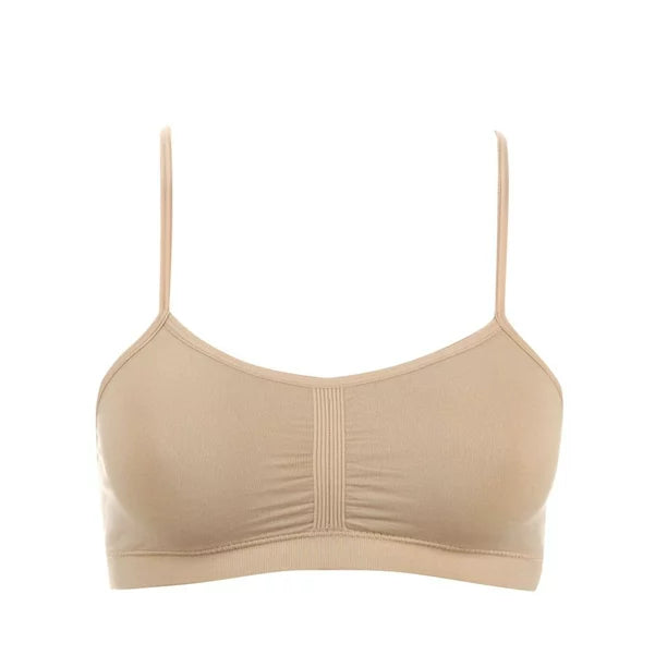 Maidenform - Girl's Seamfree Ruched Crop Bralette - Nude