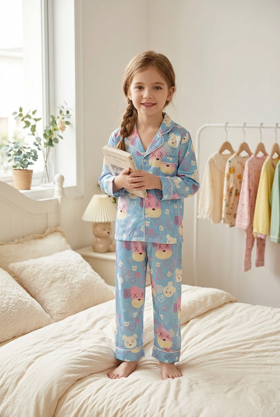 Tweenstyle by Stoopher - Sleepy Bears Silky Loungewear Set