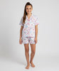 Tweenstyle by Stoopher - Cheer Print Silky Shorts Loungewear Set