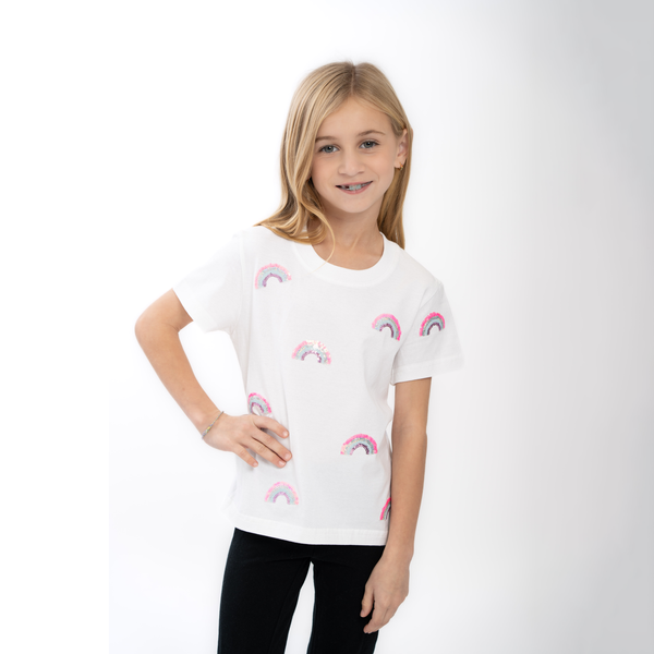 Tweenstyle by Stoopher - Sequin Rainbows T-Shirt
