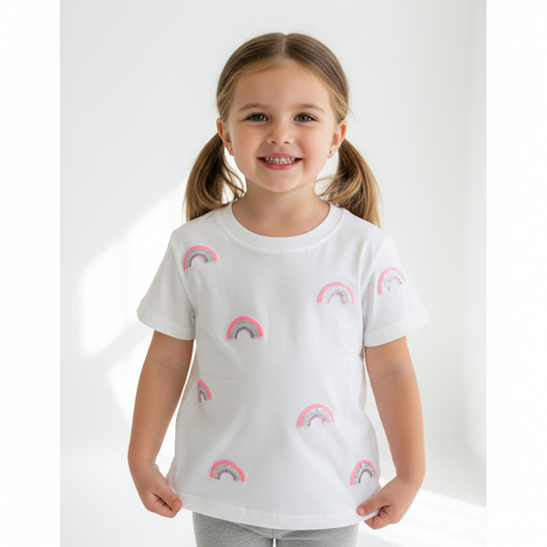 Tweenstyle by Stoopher - Sequin Rainbows T-Shirt