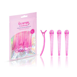 Glister - 4-Pack Styling & Sectioning Pro Hair Clips - Pink