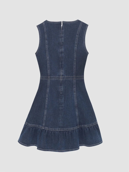 DL - Bety Square Neck Denim Dress