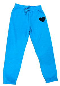 T2Love - Drawstring Loose Fit Sweatpant with Black Heart Detail