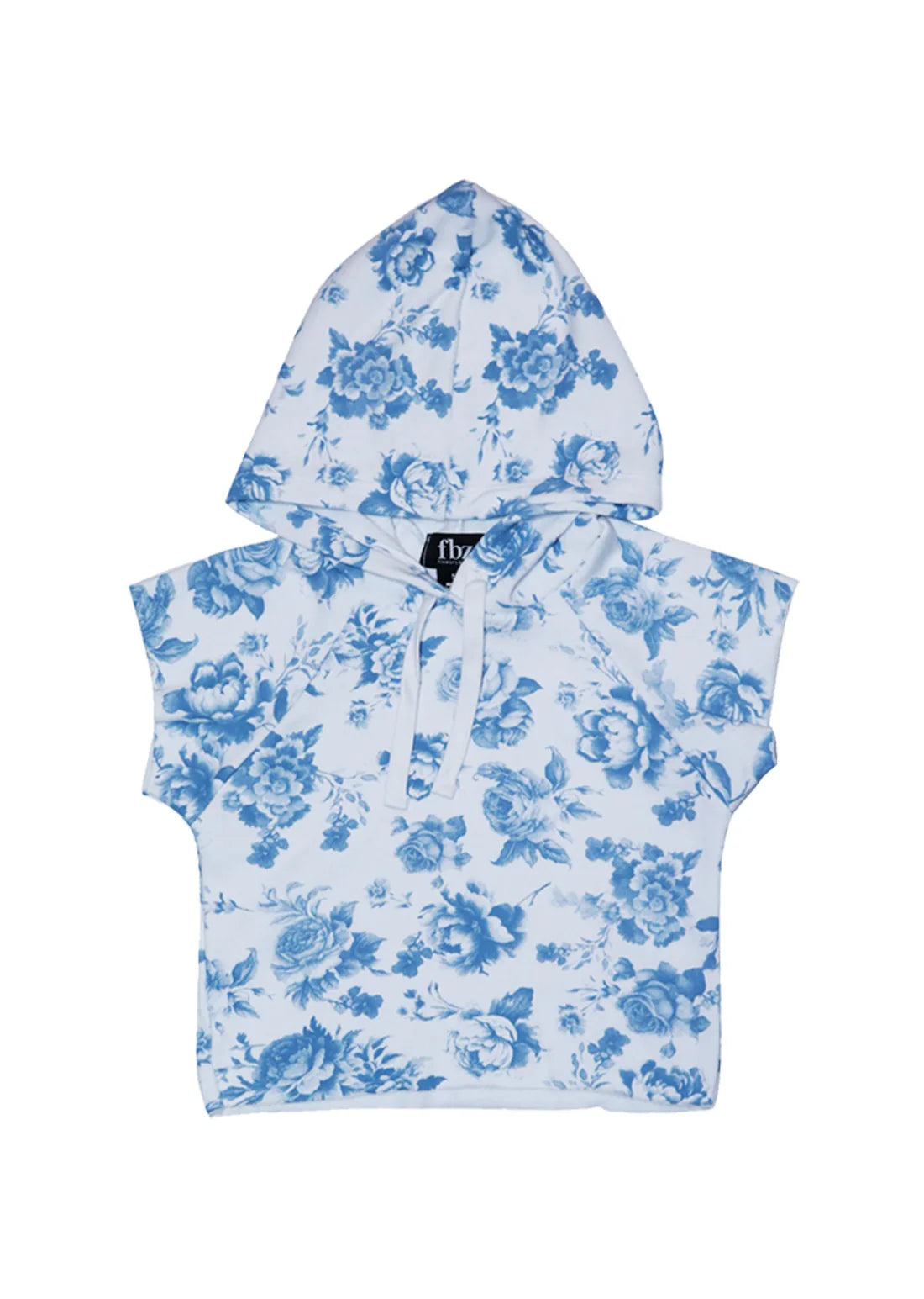 Flowers by Zoe - Blue Toile Sleeveless Hoodie