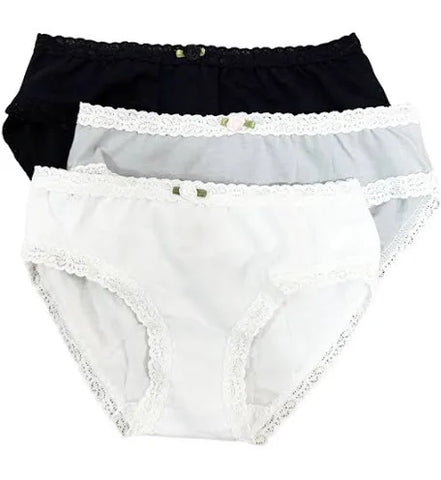 Esme -  Black / Grey / White 3pc Panty Set