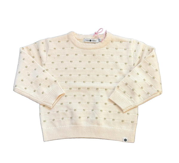 Babyface - Off White Knitted Pullover with Small Metallic Details