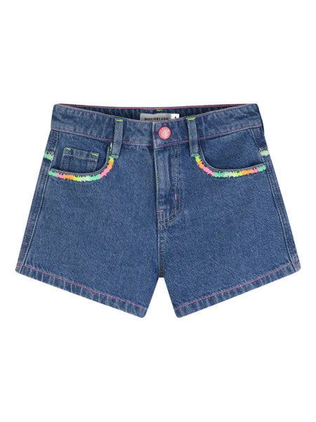 Billieblush - Embroidered-Detail Denim Shorts