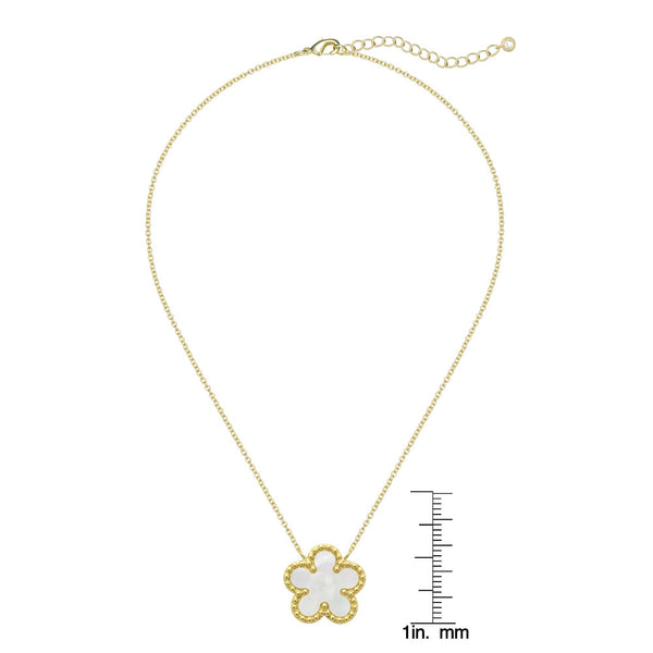 Mother of Pearl Flower Necklace