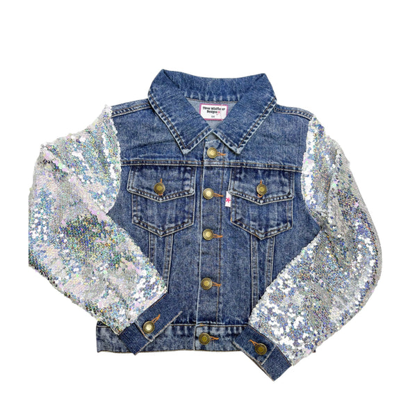 Lover Patched Sequins Denim Jacket