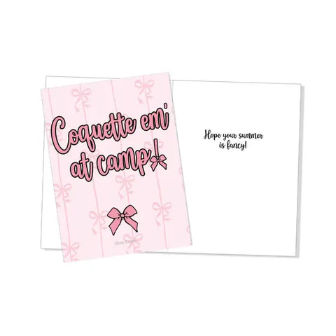 Sunny Marshmallow - Coquette Em' At Camp! Shoe Charm Card