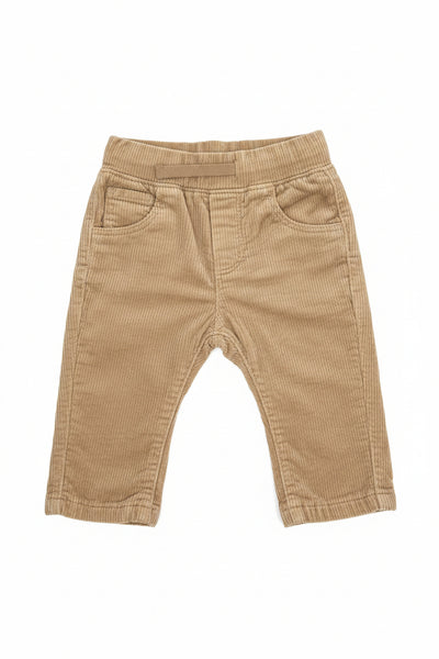 Babyface -Neutral Knit Striped Sweater with Tan Corduroy Pant Set