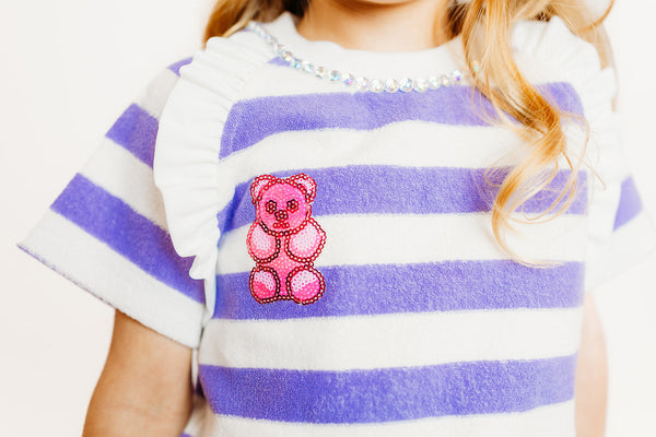 Purple Stripe Candy Terry Set