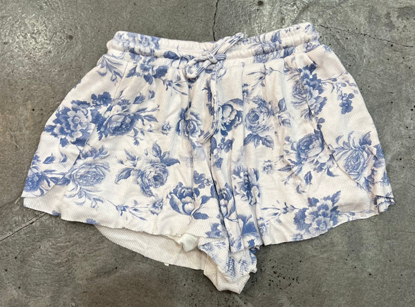 Flowers by Zoe - Blue Toile Shorts