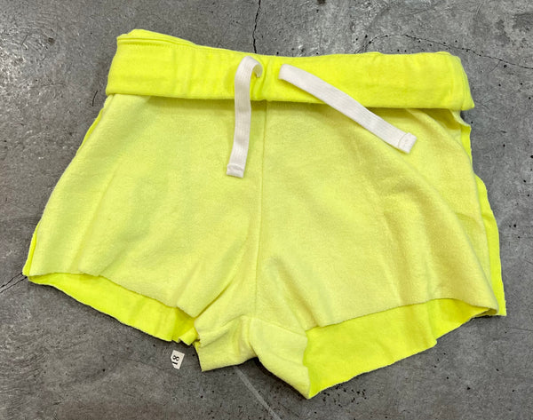 Flowers by Zoe - Reverse Fleece Neon Yellow Shorts