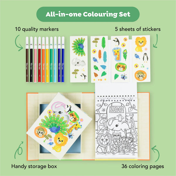 Tiger Tribe - Coloring Set - Zoo