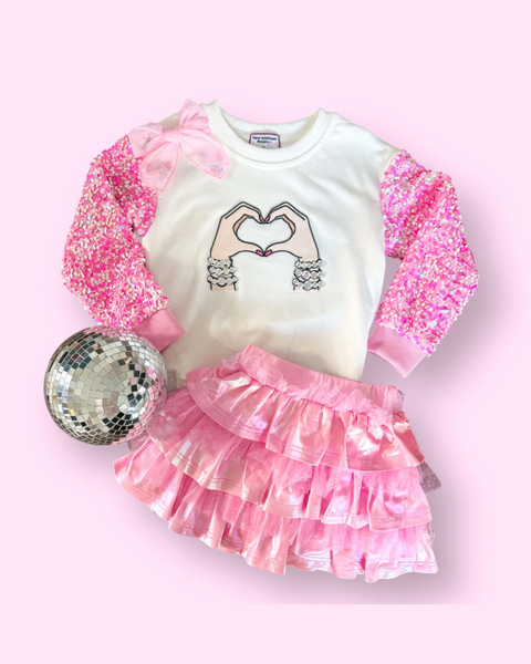 Lover Patched Sequins Crewneck