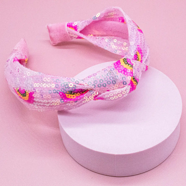 Stoopher - Pink Rainbow Knot Headband
