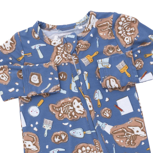 Angel Dear - Glow in the Dark Dino Dig  2 Way Zipper Footie
