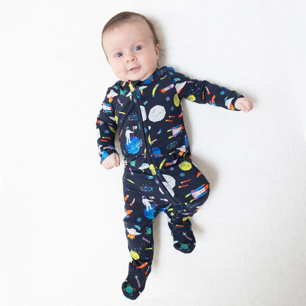 Angel Dear -Astronaut and Rockets  2 Way Zipper Footie