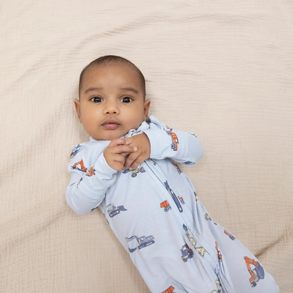 Angel Dear -Construction Vehicles - 2 Way Zipper Footie