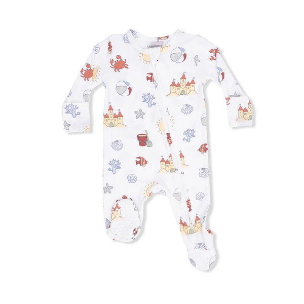 Angel Dear - Sunny Sandcastles 2 Way 1 Zipper Footie