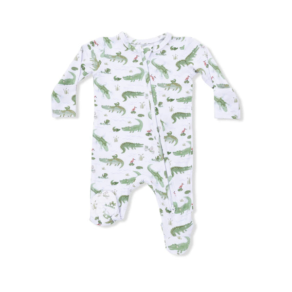 Angel Dear - Crayon Alligators 2 Way Zipper Footie