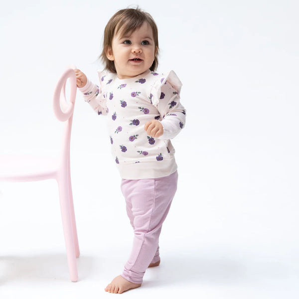 Angel Dear - Violetta Floral  Ruffle Sweatshirt and Legging