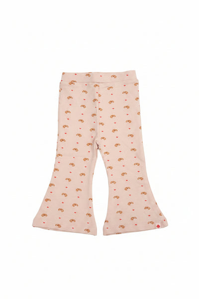 Babyface -All Over Heart Croissant Sweatshirt with Pockets with Matching Flare Pants