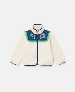 Stella McCartney Kids - Folk Flower Embroidery Fleece Jacket