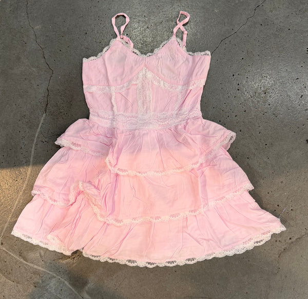 Flowers by Zoe - Pink Lace Trimmed Dress