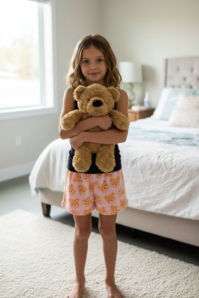 Preppy Goose - Teddy Loungewear Plush Shorts