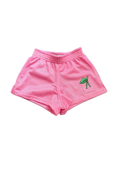 Dori Creations - Mesh Shorts with Pink Cherry Decal