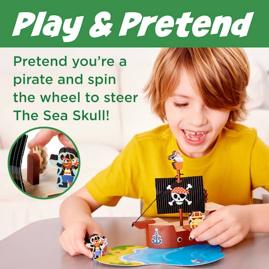 Faber-Castell - Creativity for Kids® Buildeez!™ The Sea Skull Pirate Ship Wooden Model Set