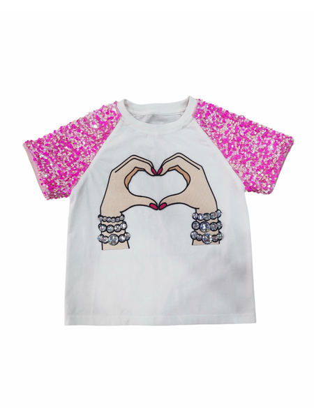 Lover Raglan Sequins Top