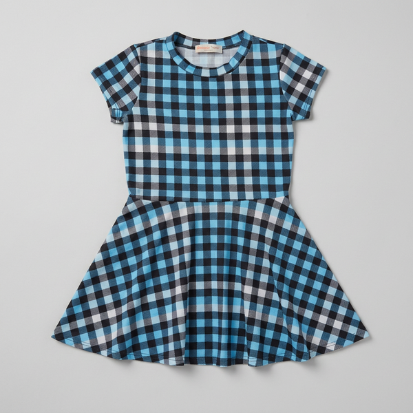 Tweenstyle by Stoopher - Blue Gingham Skater Dress