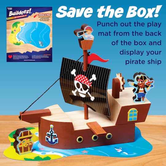 Faber-Castell - Creativity for Kids® Buildeez!™ The Sea Skull Pirate Ship Wooden Model Set