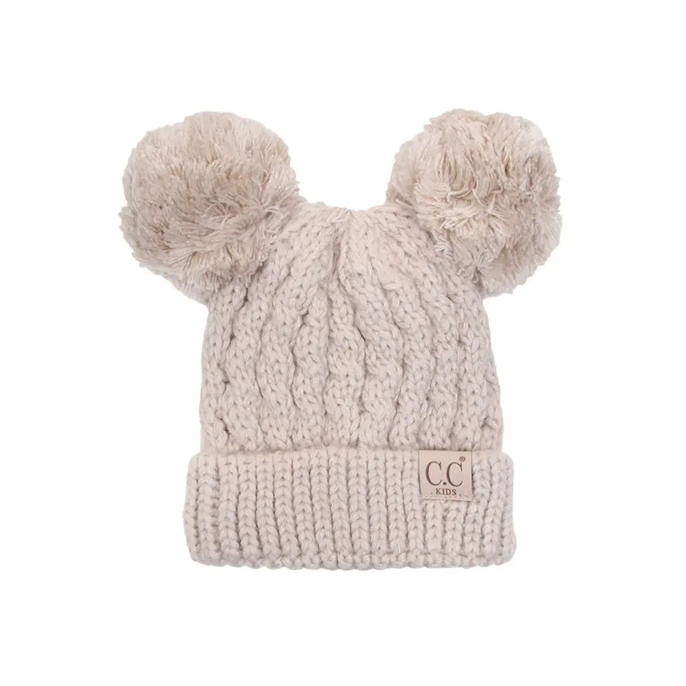 C.C Kids Double Pom Pom Beanie