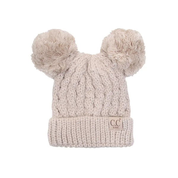 C.C Kids Double Pom Pom Beanie