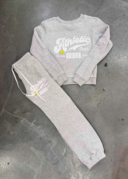 Love Junkie - Heather Grey Athletic Sweatpants