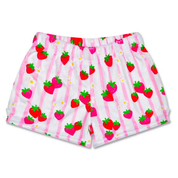 Iscream -Strawberry Stripes Plush Shorts