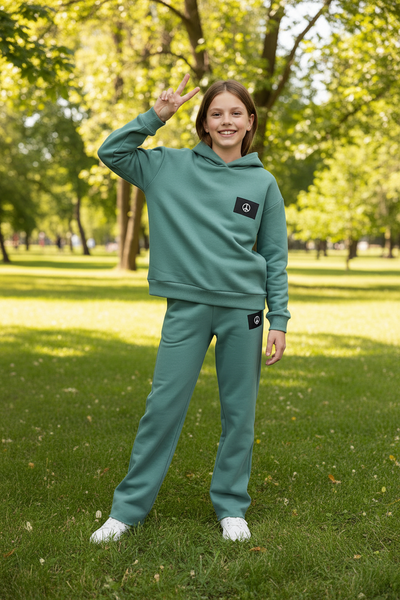 Prince Peter - Wide Leg Pant With Peace Patch - Aventurine