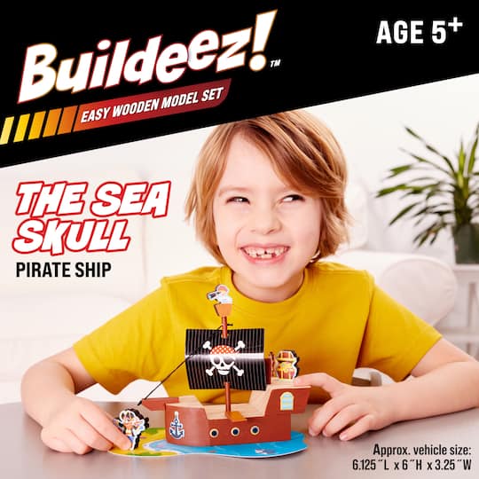 Faber-Castell - Creativity for Kids® Buildeez!™ The Sea Skull Pirate Ship Wooden Model Set