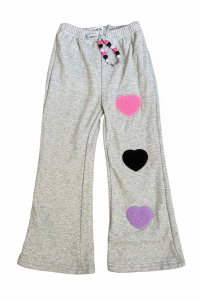Rock Candy - Heather Grey Heart Flare Sweatpant