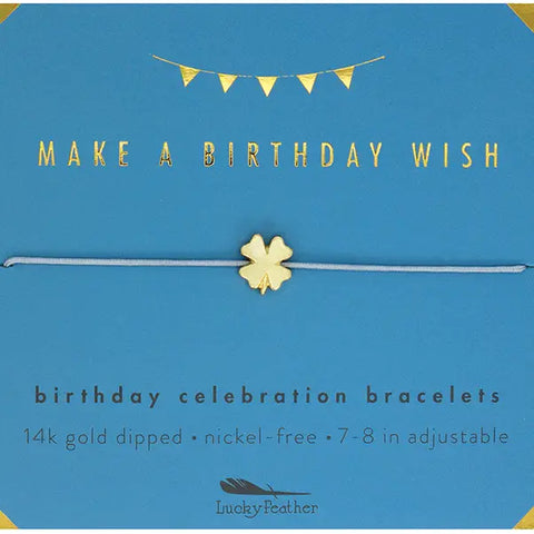 Lucky Feather - Birthday Celebration Bracelet - Gold - Birthday Wish