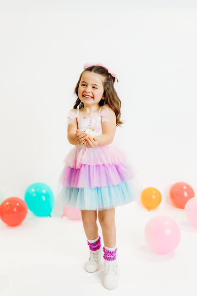 "B'Day Girl" Spaghetti Strap Tulle Dress