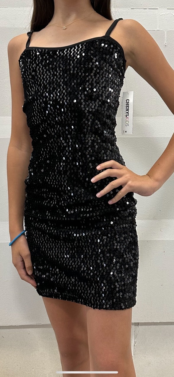 Cheryl Creations - Black Sequin Dress