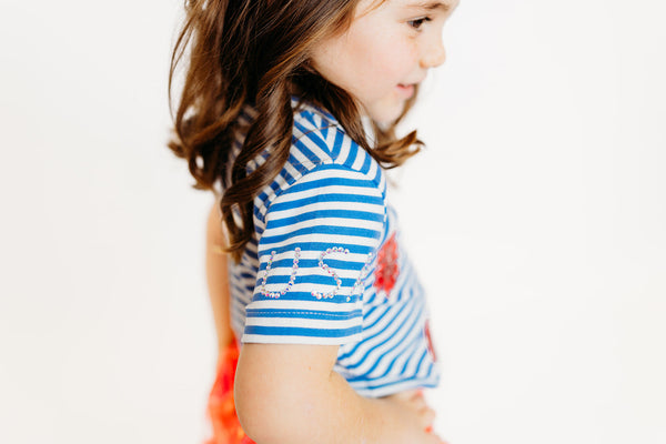 Stripe Patchwork Terry Top