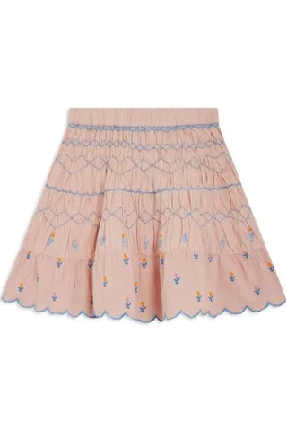 Stella McCartney Kids - Floral-embroidery Cotton Skirt